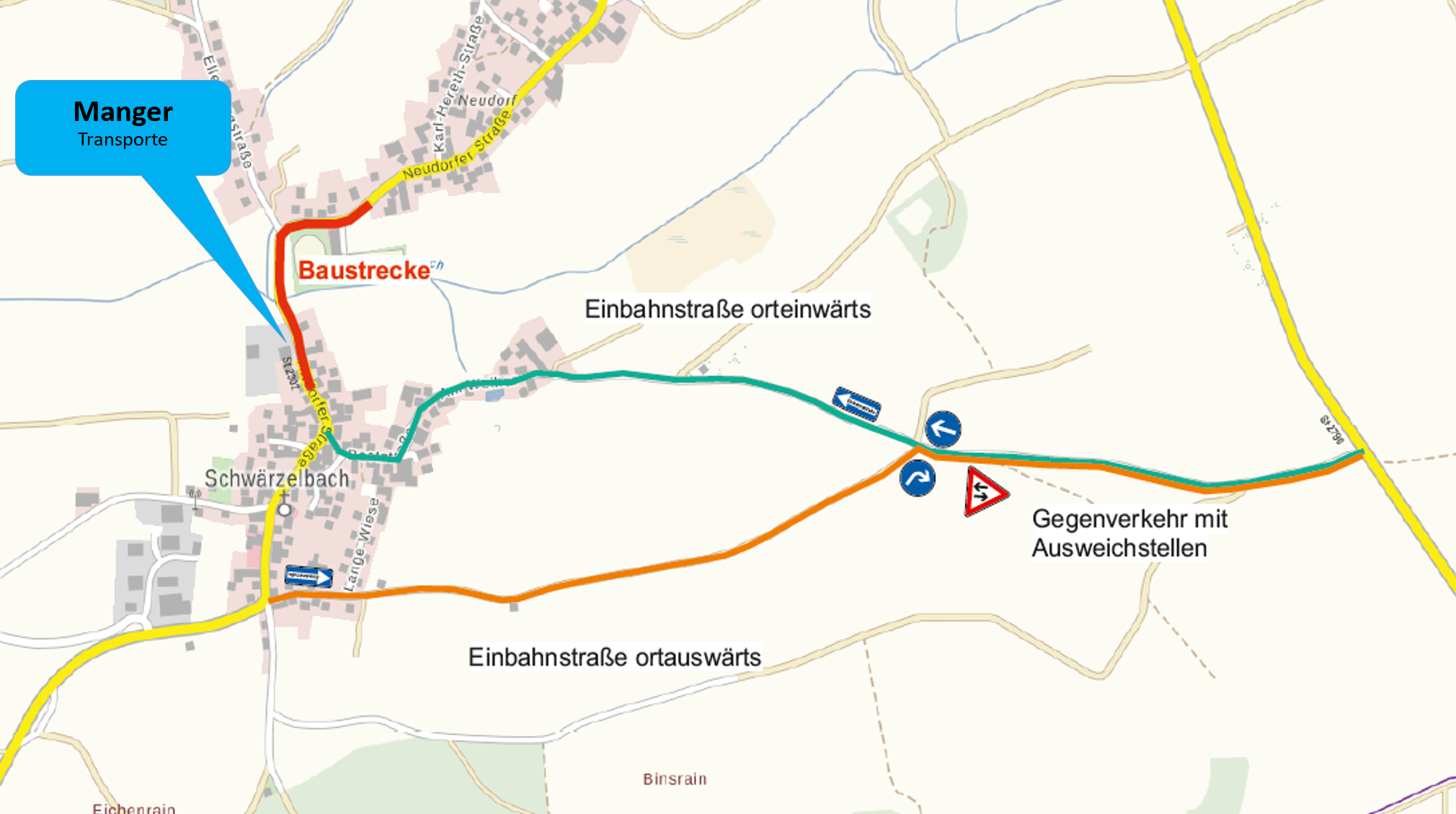 Umleitung Schwärzelbach